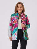 Lucie™ | Giacca Trapuntata Acquarello Floreale