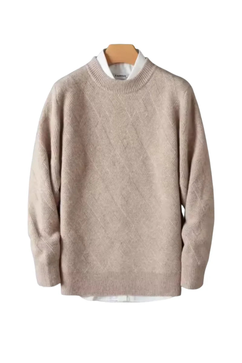Björn | Stickad tröja beige