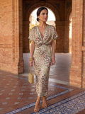 Svea | Vestito midi con nodo in vita