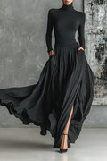 Martina™ | Completo Top Dolcevita e Gonna Plissettata