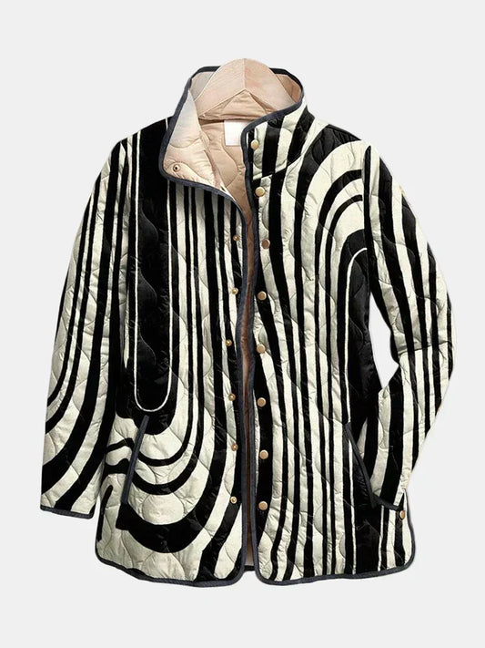Sylvie - Giacca Trapuntata Grafica a Zebra