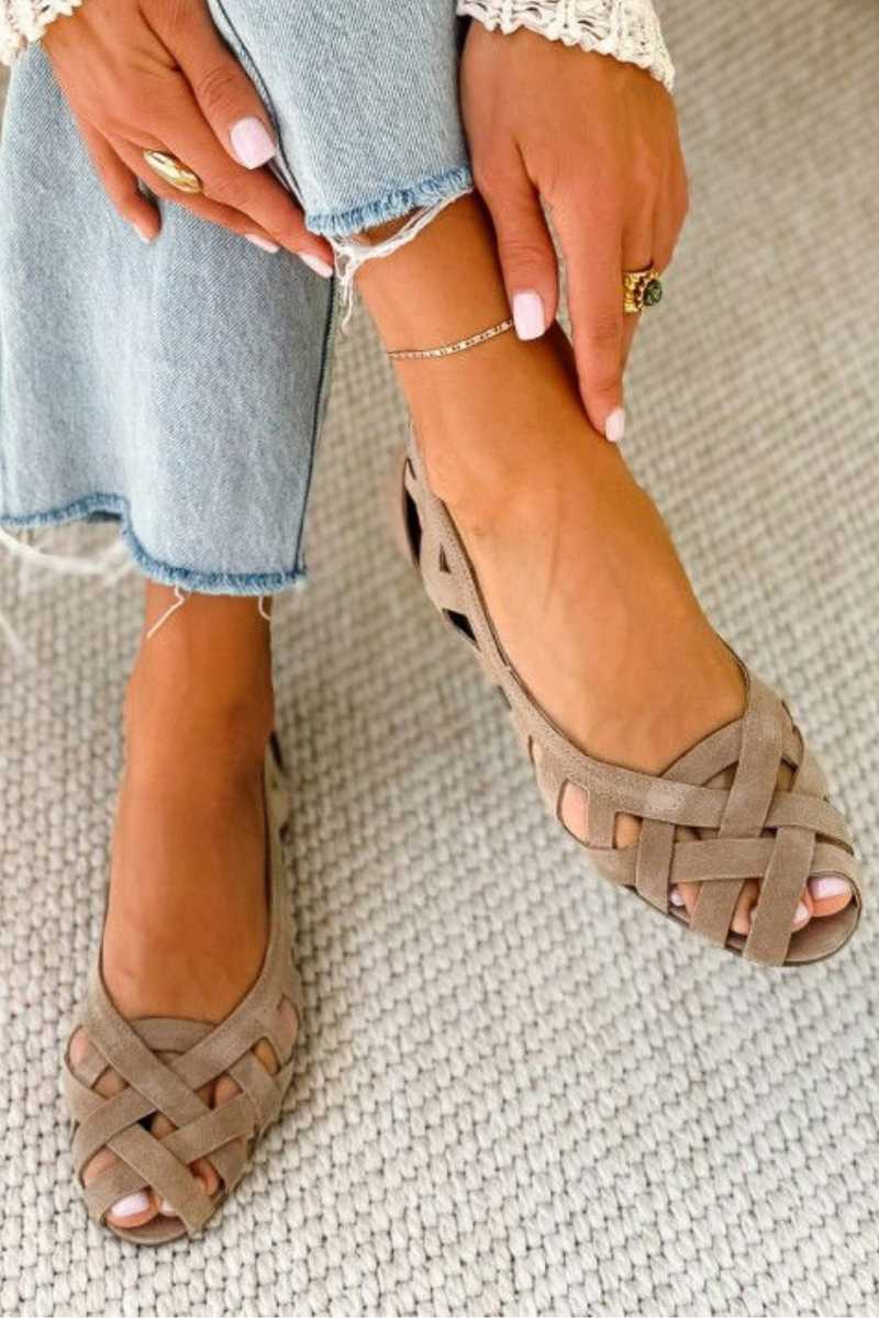 Deira sommarsandaler beige – Vetro
