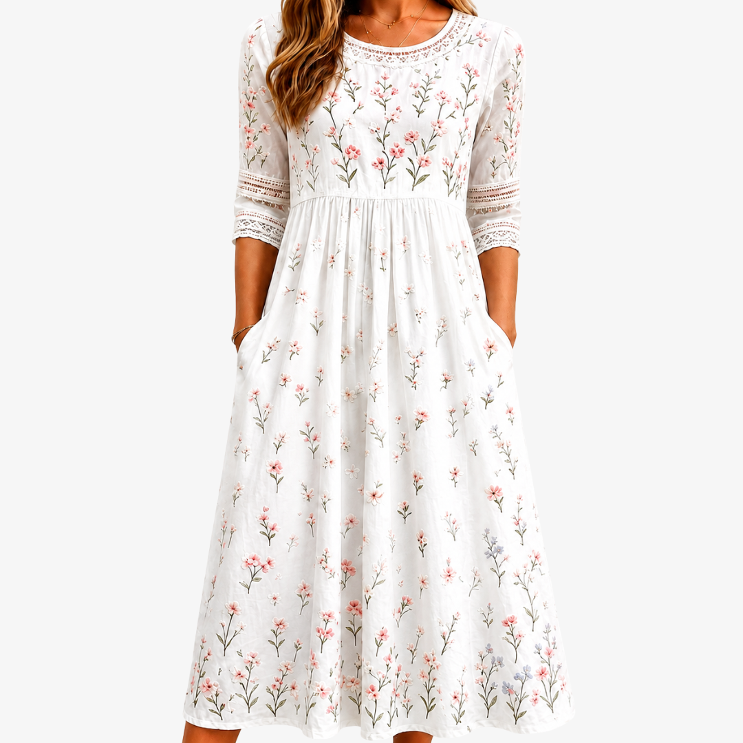 DELIA - ABITO MIDI FLOREALE