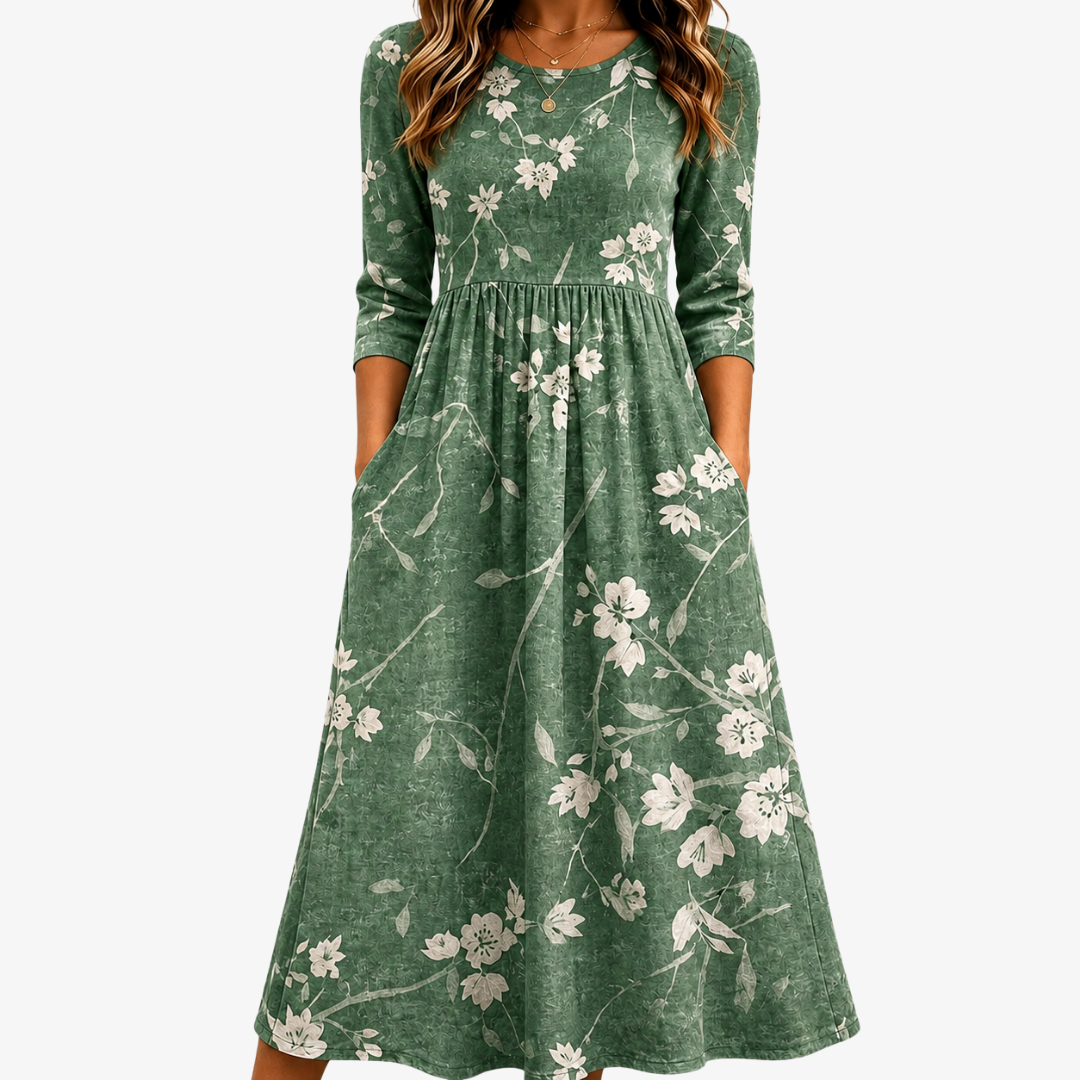 IRENE - VESTITO MIDI FLOREALE