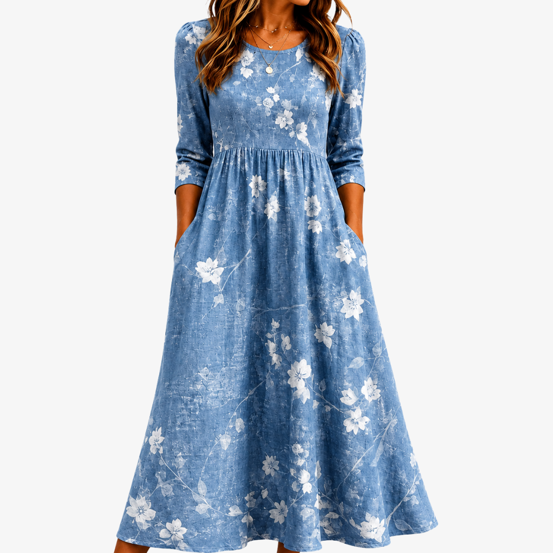 OTTAVIA - VESTITO MIDI FLOREALE