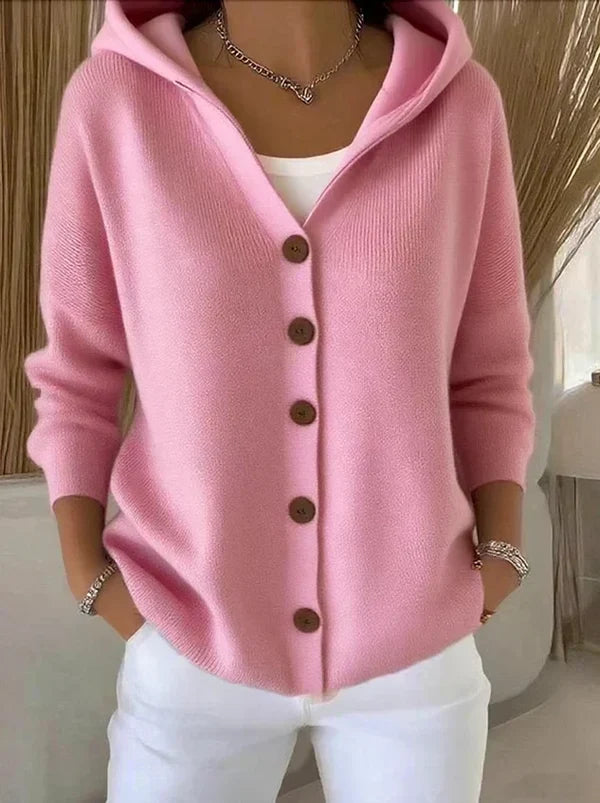 Rocío™ — Giacca in maglia con cappuccio dettaglio