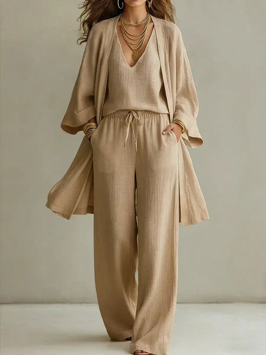 Rosalinda™ Completo Casual a 3 Pezzi - Kaki