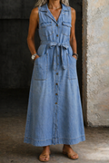 Susana™ | Abito Denim Senza Maniche