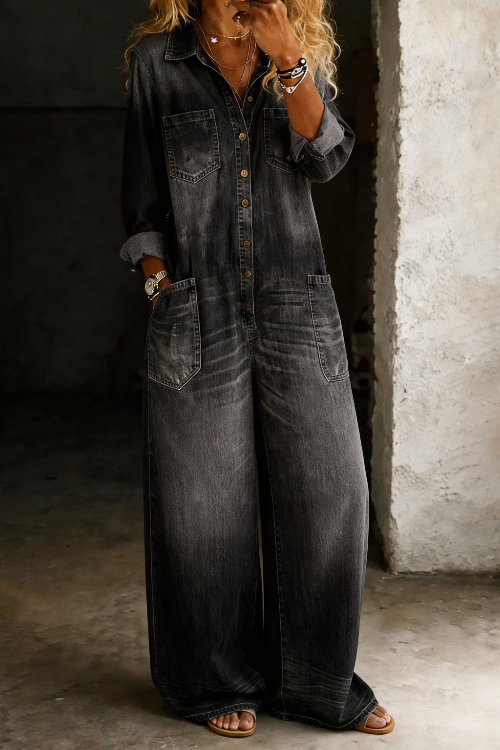Lena salopette denim
