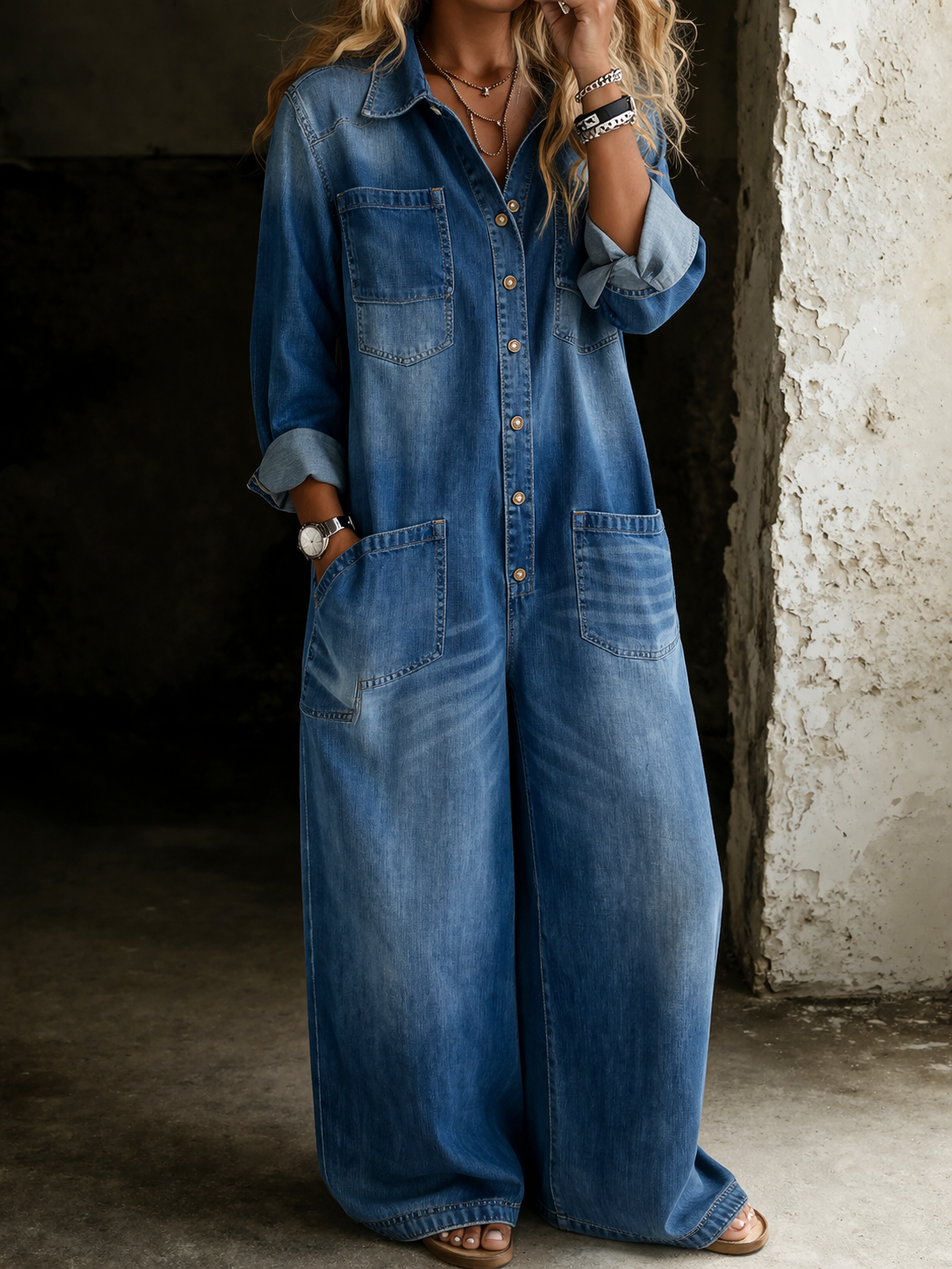 Lena salopette denim