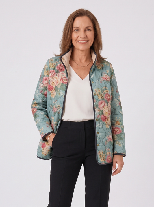 Mathilde™ | Giacca Trapuntata Rose Celadon