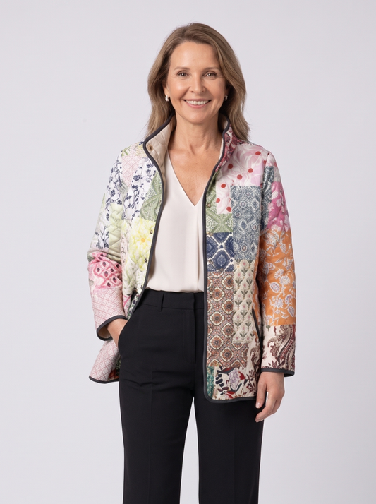 Florence™ | Giacca Trapuntata Patchwork Bohémien
