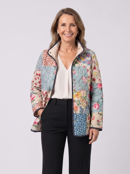 Chloé™ | Giacca Trapuntata Patchwork Floreale