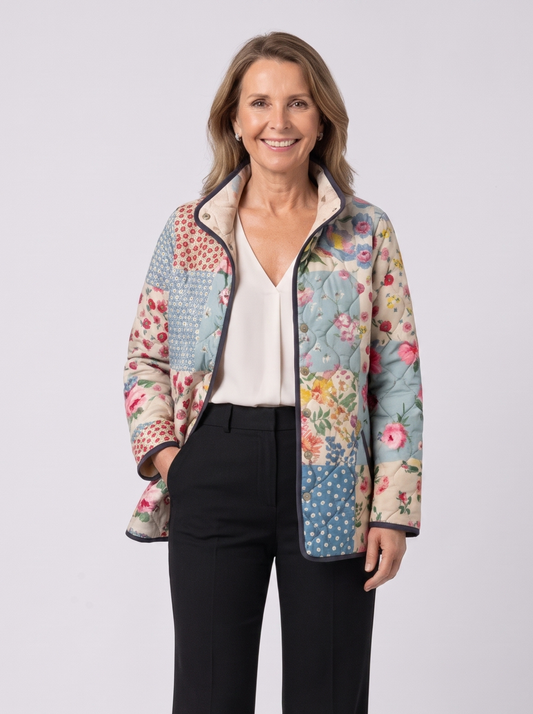 Chloé™ | Giacca Trapuntata Patchwork Floreale