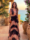 Ingrid | Vestito arancione a motivi