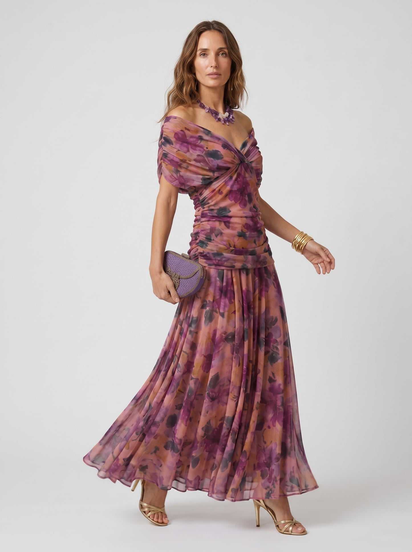 Hilda | Vestito lungo con scollo a V