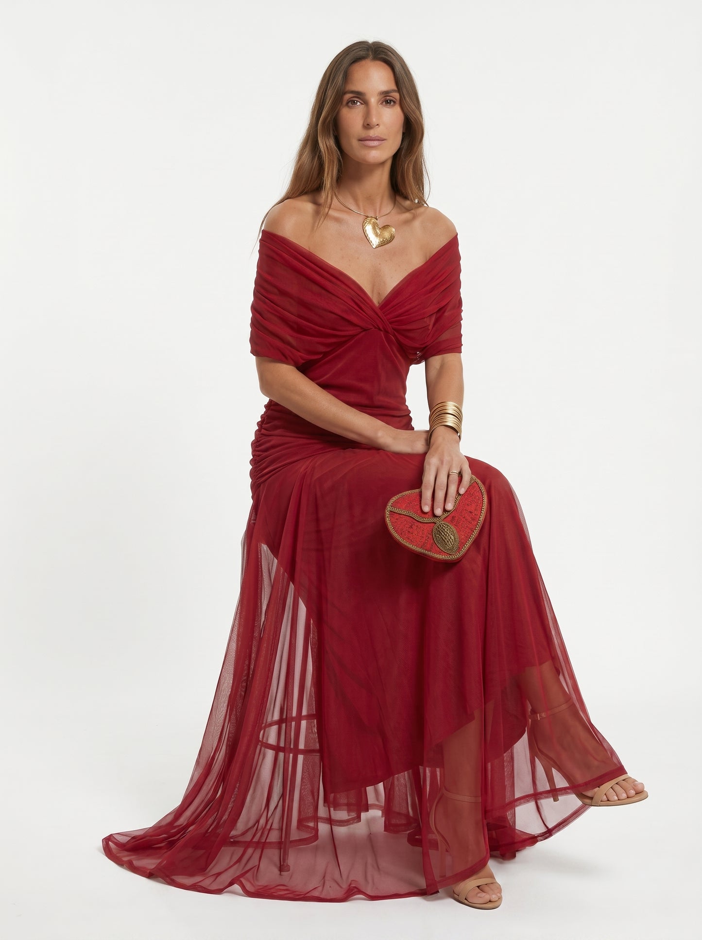 Hilda | Vestito lungo con scollo a V