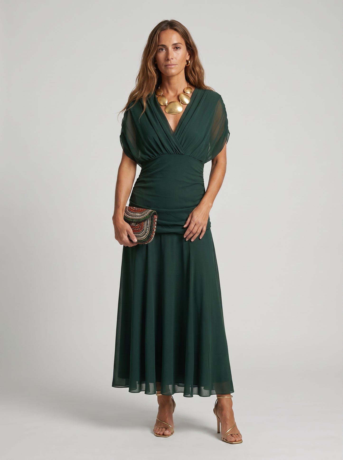 Hilda | Vestito lungo con scollo a V