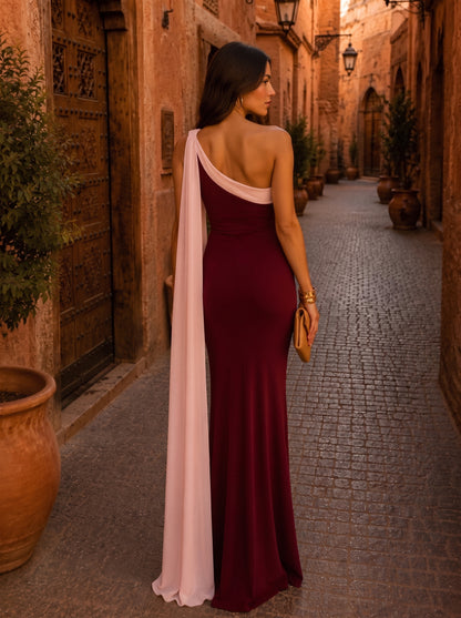 Vivian | Lång klänning i burgundy