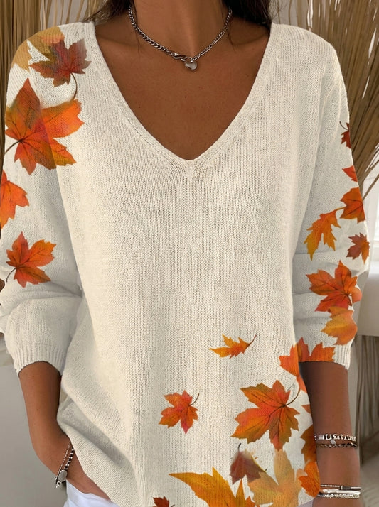 Liora™ | Maglione Fantasia Scollo a V