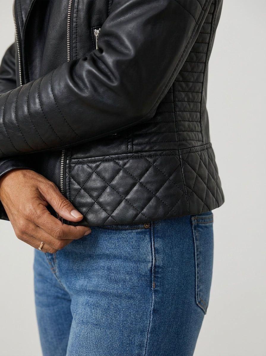 Vexa™ | Giacca Corta Biker in Ecopelle