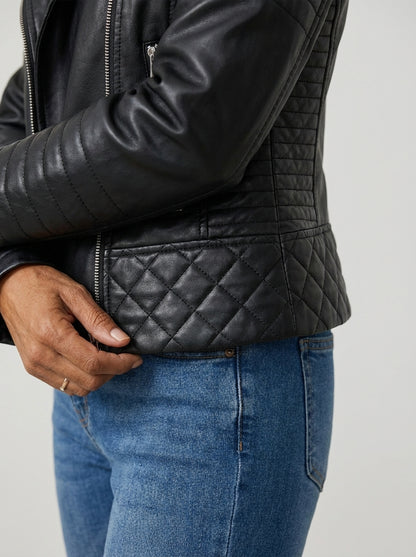 Vexa™ | Giacca Corta Biker in Ecopelle