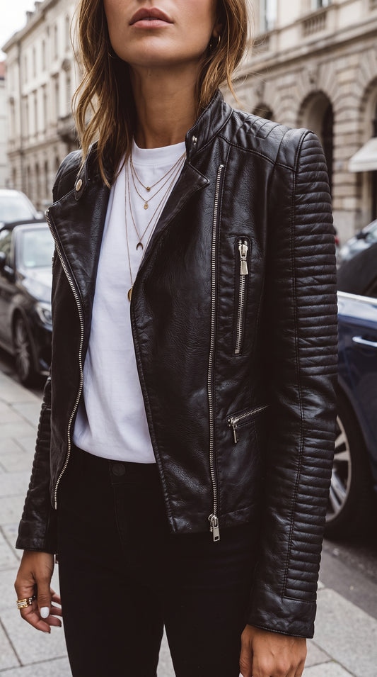 Biker™ | Giacca in Ecopelle con Zip
