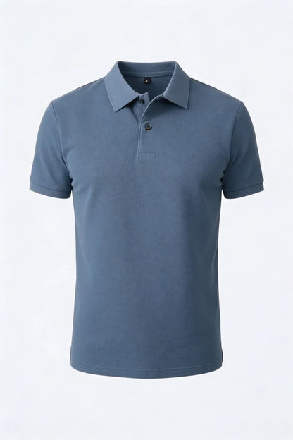 Erik | Polotröja stålblå