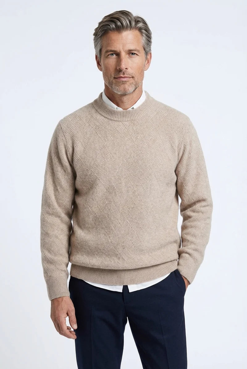 Björn | Stickad tröja beige