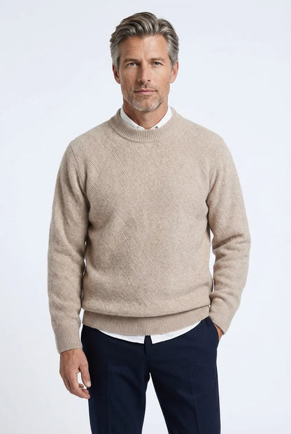 Björn | Stickad tröja beige