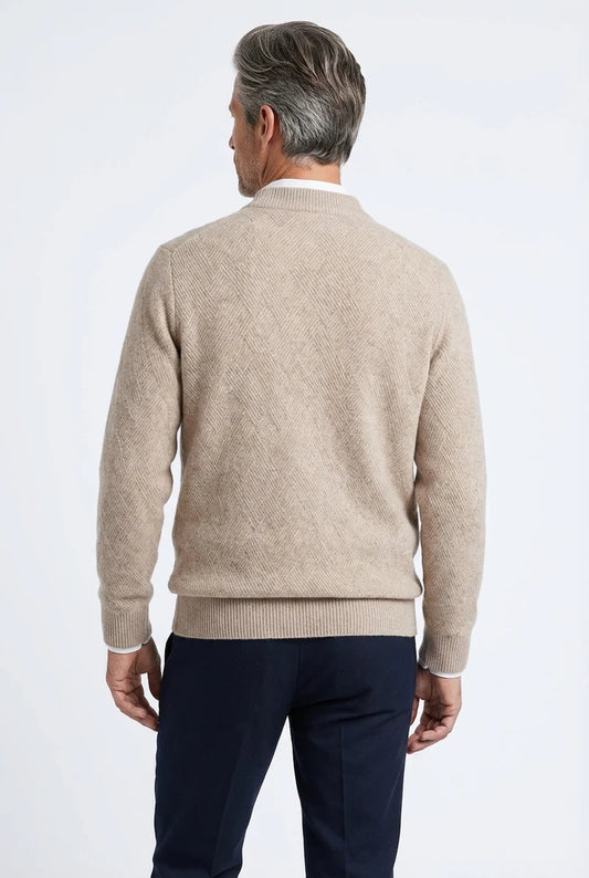 Björn | Stickad tröja beige