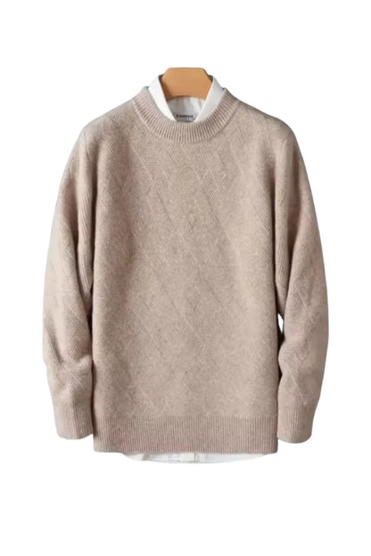 Björn | Stickad tröja beige