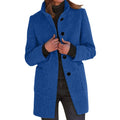 Serafina™ | Cappotto Effetto Lana con Colletto Alto e Tasche