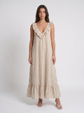 Saga | Vestito beige/a righe