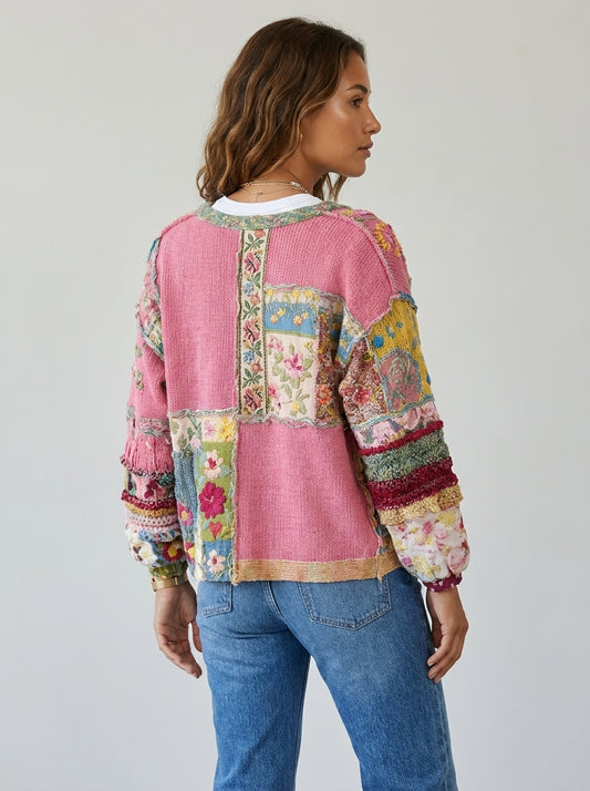 Filomena™ | Cardigan Patchwork a Fiori
