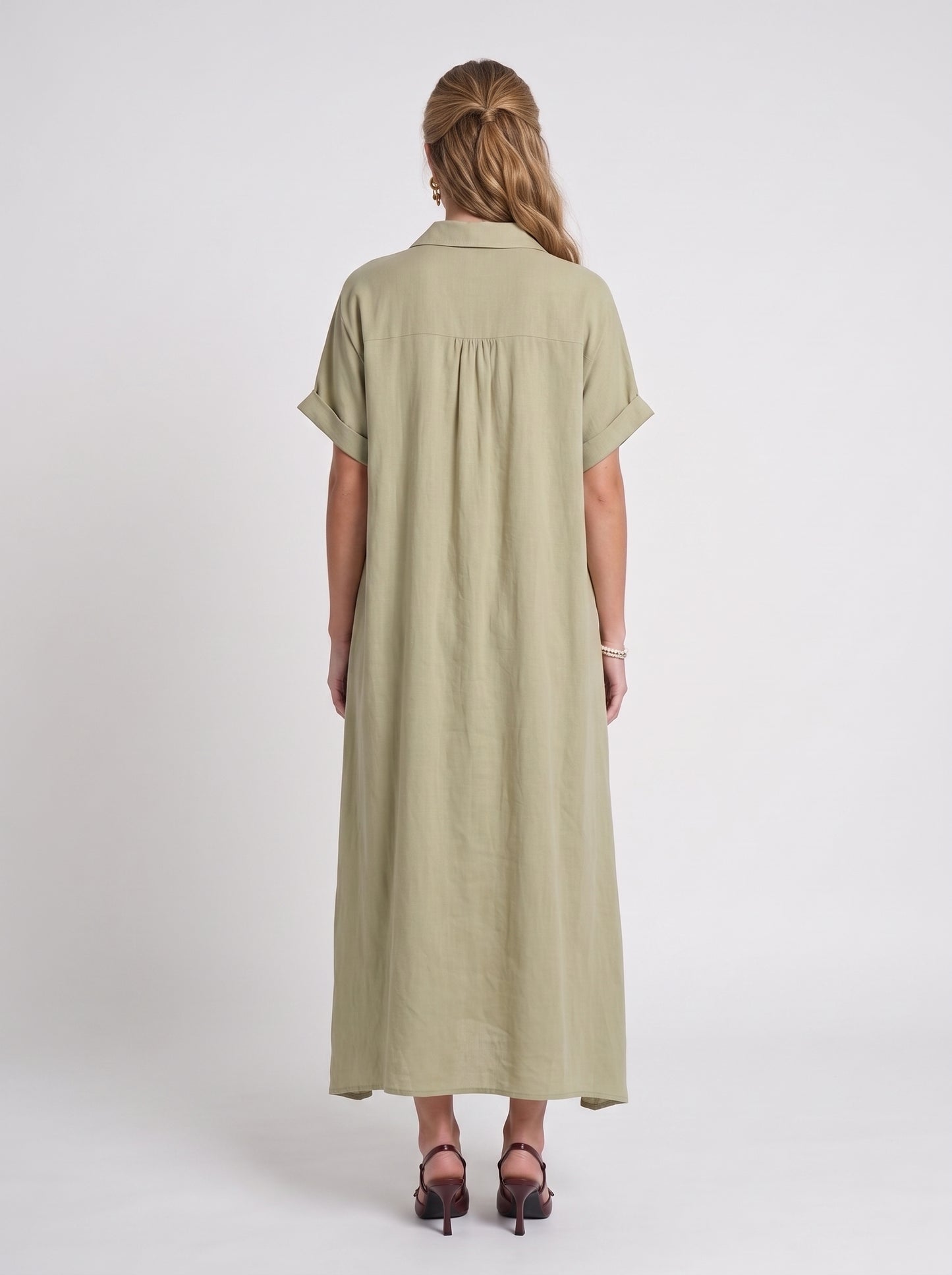 Nina | Klänning sage/gräddе