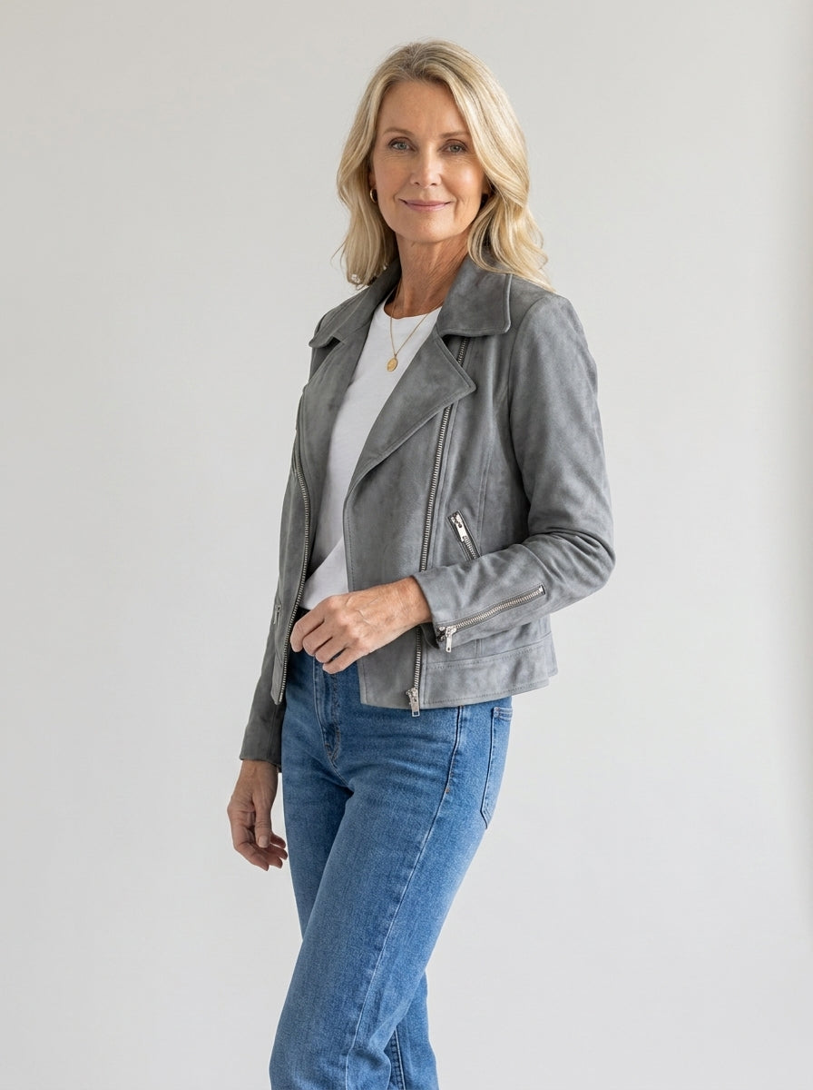 Denia™ | Giacca Corta Multi-Zip con Collo a Revers