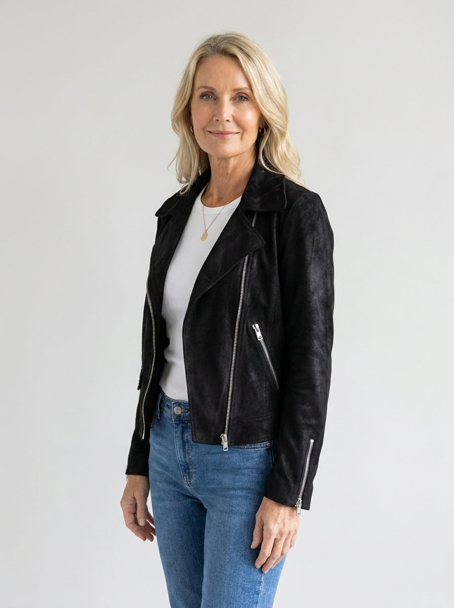 Denia™ | Giacca Corta Multi-Zip con Collo a Revers