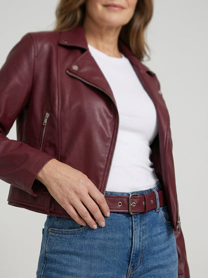 Ivrea™ | Giacca Corta in Ecopelle Street Style