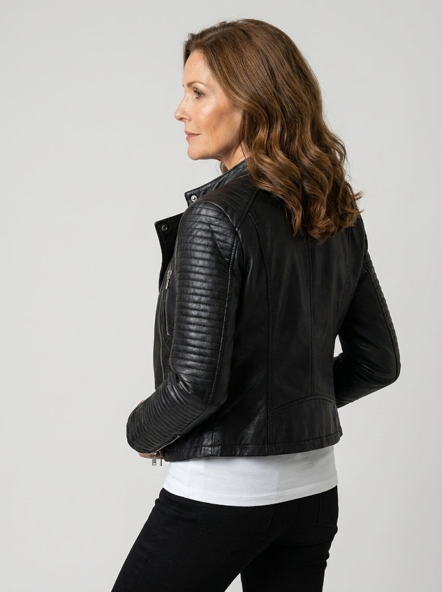 Biker™ | Giacca in Ecopelle con Zip