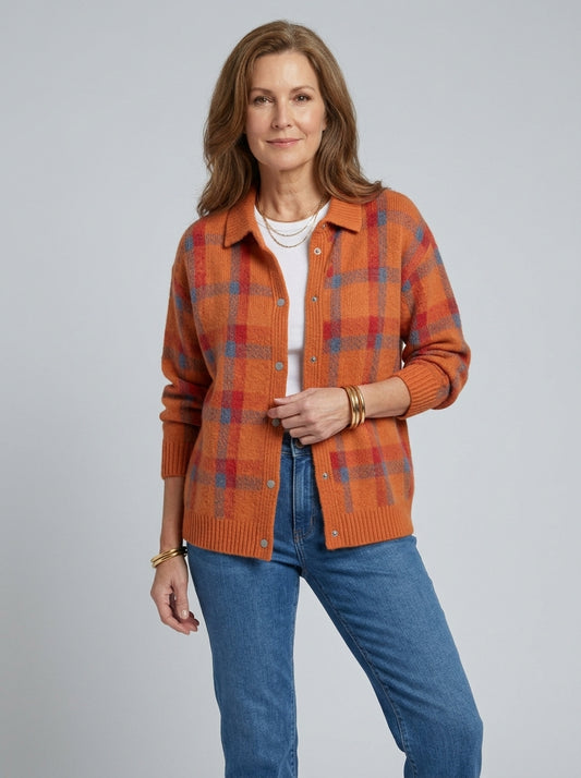 Maïwen™ | Cardigan a Quadri Morbido