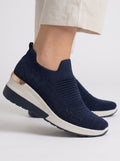 Serena™ | Sneaker Slip-On in Maglia con Dettaglio Dorato