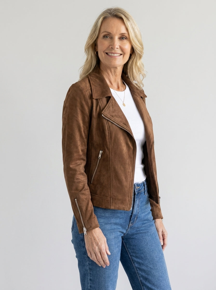 Denia™ | Giacca Corta Multi-Zip con Collo a Revers