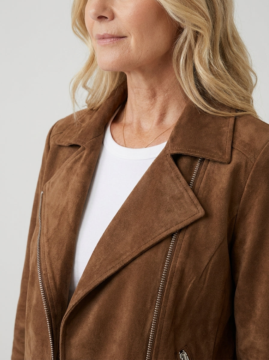 Denia™ | Giacca Corta Multi-Zip con Collo a Revers