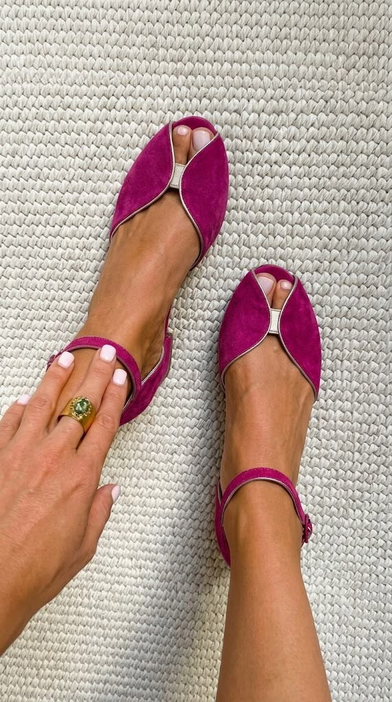 Dorotea mockasandaler i fuchsia