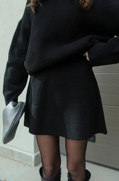 Flavia™ Completo in Maglia - Nero