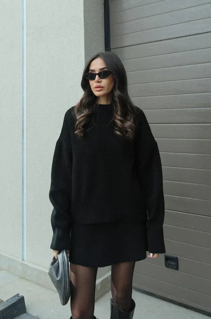 Flavia™ Completo in Maglia - Nero