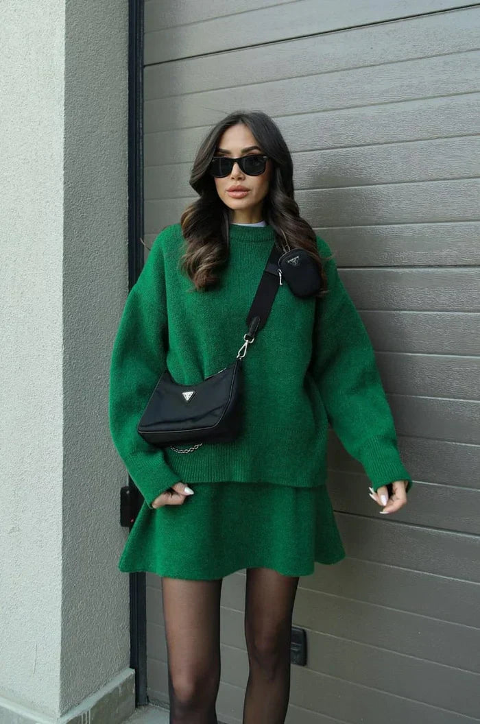 Flavia™ Completo in Maglia - Verde