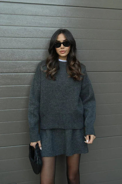 Flavia™ Completo in Maglia - Grigio
