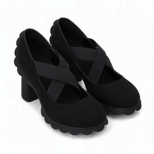 Marta™ Mary Jane - Nero Ecopelle
